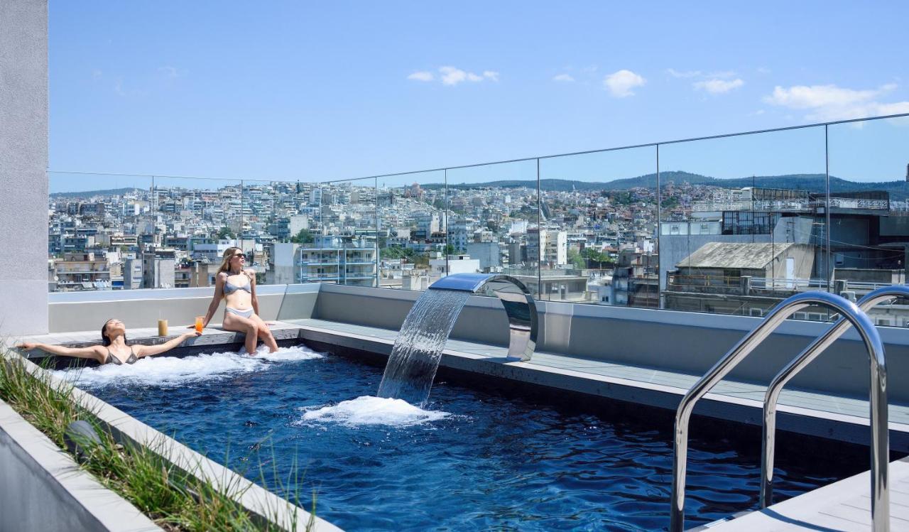 Onoma Hotel Thessaloniki Exterior foto Rooftop pool at the Hilton Athens